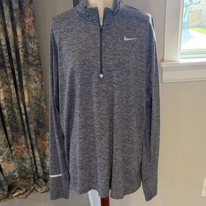 Nike Heathered Gray Quarter-Zip Top